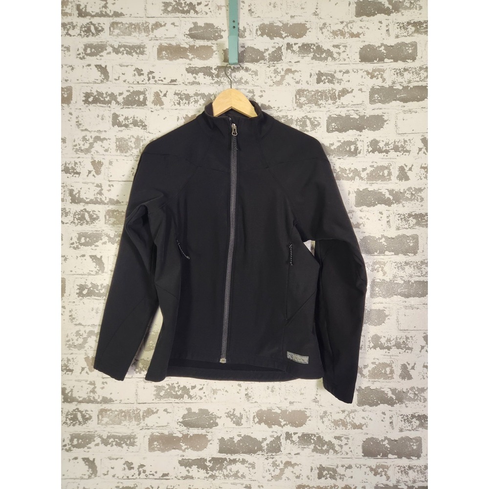 REI Full Zip Nylon Jacket Size Medium Black Fleece Lined Warm Water Resistant